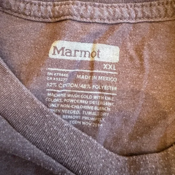 Marmot Mountain Sunset T-shirt Men’s XXL Brown - Picture 2 of 3